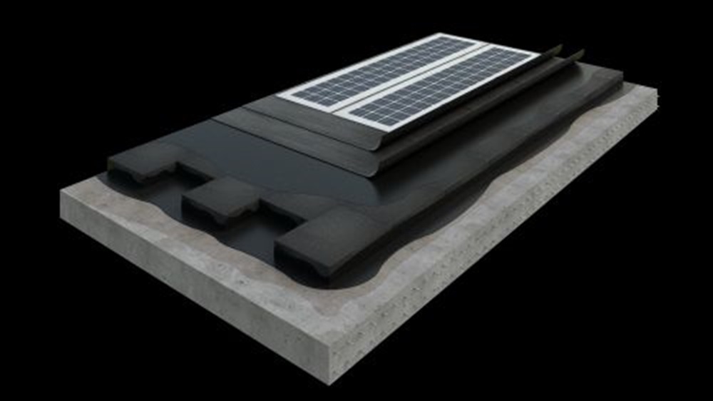 3D Build-up Solar roof with PV laminate