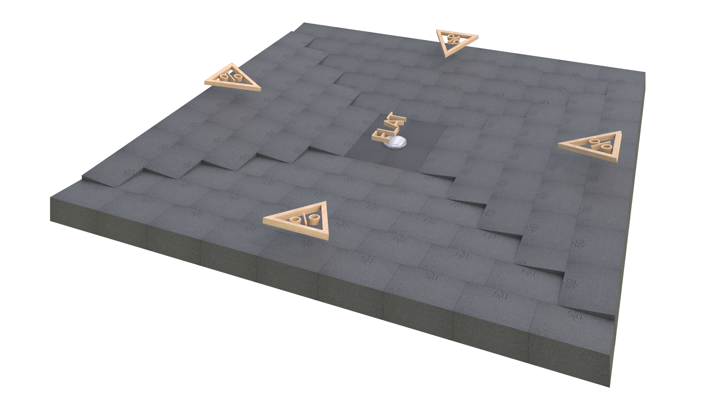 3D build up watershed on roof