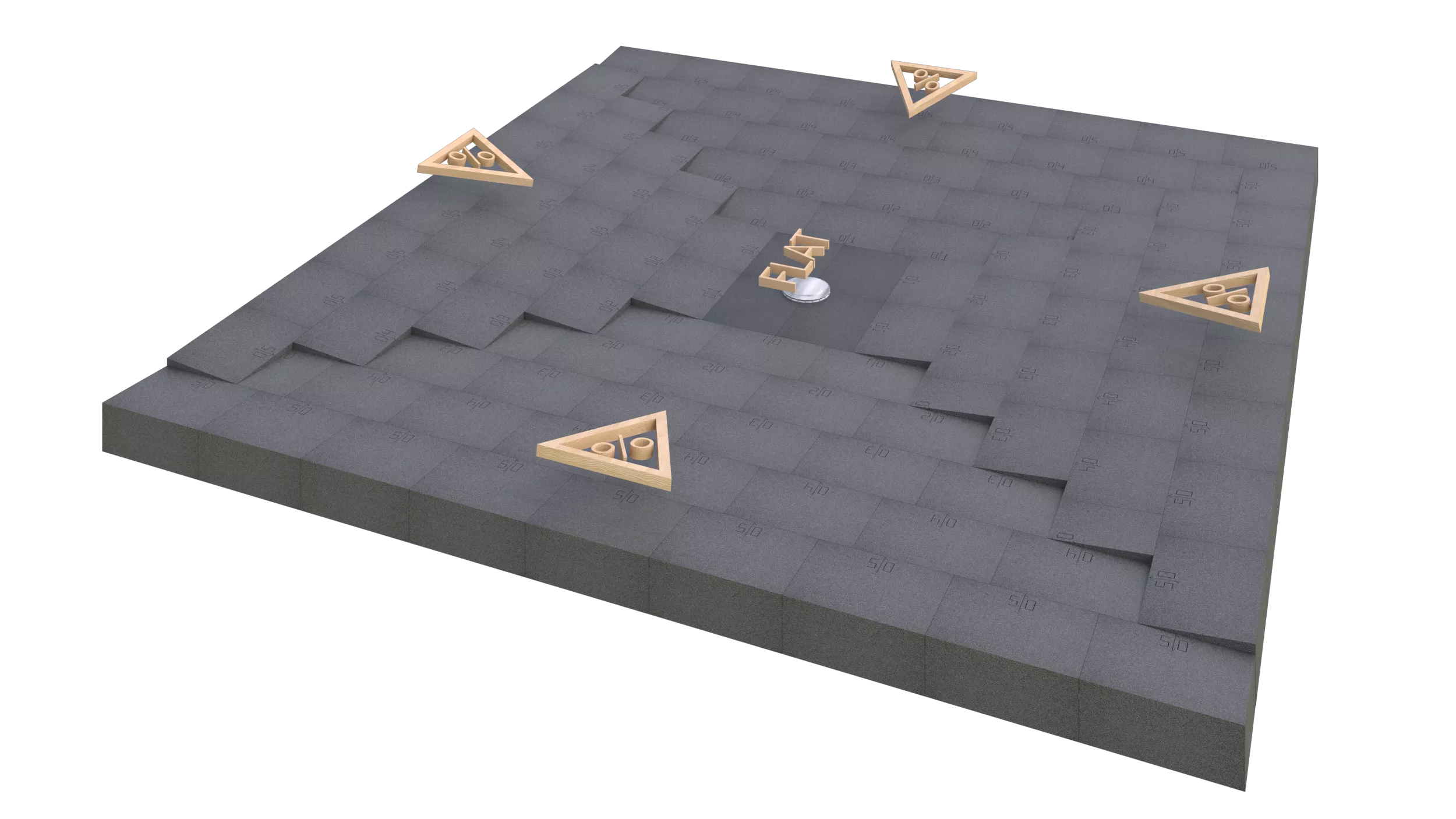 3D build up watershed on roof