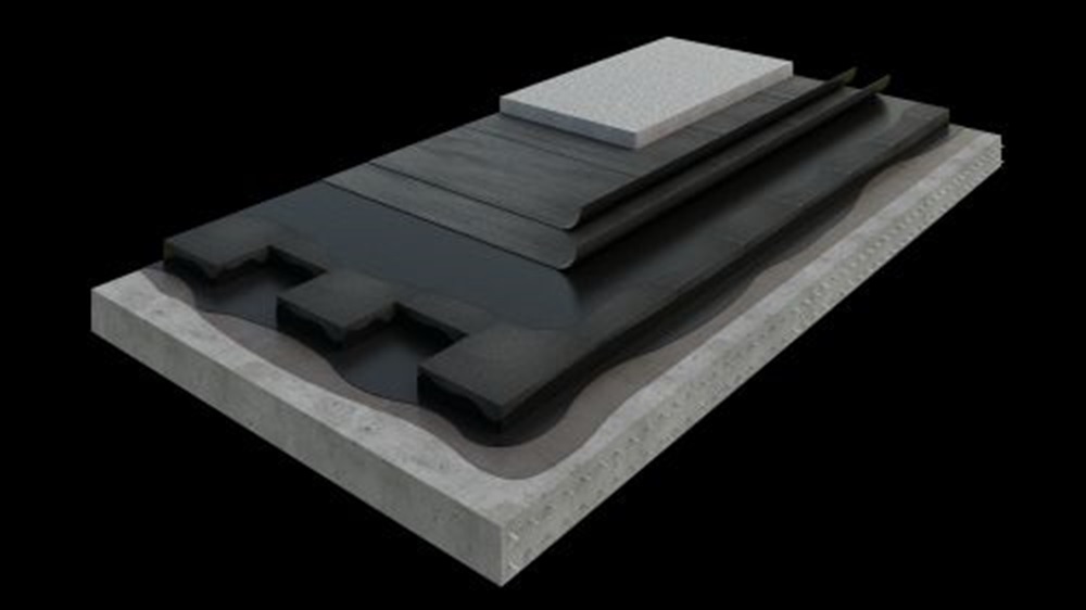 3D Build-up Technical roof with gravel