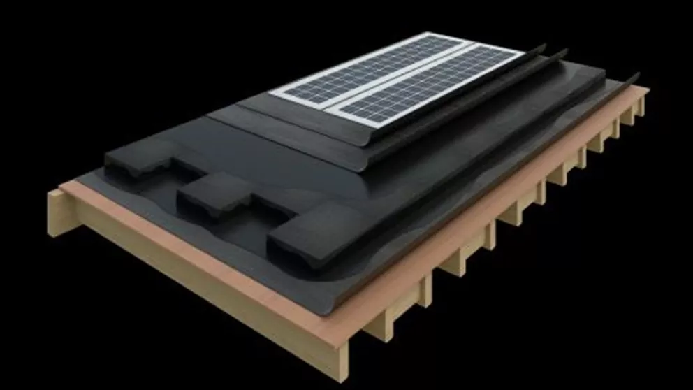 Photovoltaic laminate roof system on timber structure