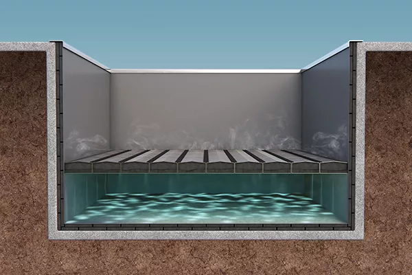 Cryospill protection in lng basin