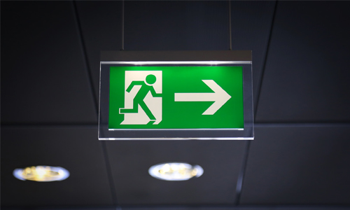 Exit sign