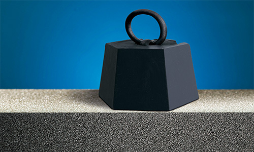 weight on block of foamglas