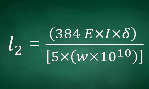 Maximum span limited by pipe deflection