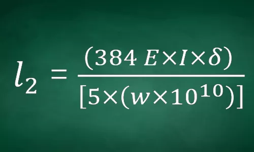 Maximum span limited by pipe deflection