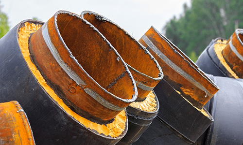 Corrosion on plastic foam insulation