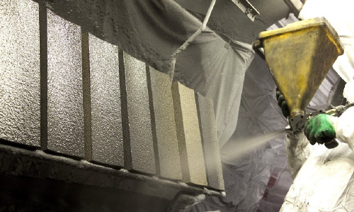 Application of anti-abrasive coating