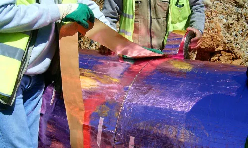 Application of jackting on burried pipe