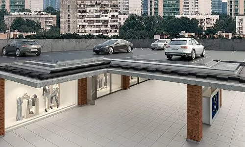 FOAMGLAS can bear heavy loads parking roof