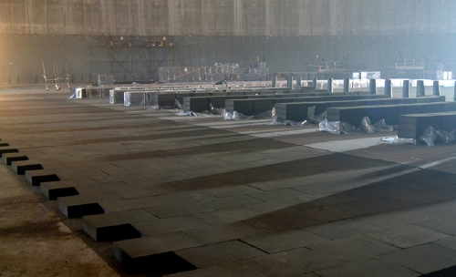 Foamglas below HLB tank base