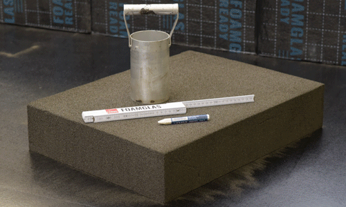 Making a hole in FOAMGLAS image