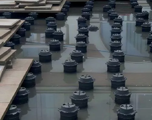 ponding water under pedestal tiles