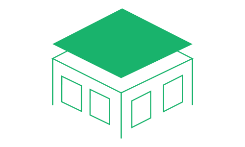 Compact Roof icon - Illustrating FOAMGLAS Compact Roof Pictogram