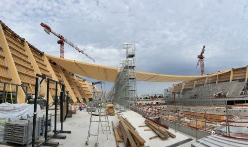La toiture du Centre Aquatique 