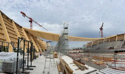 La toiture du Centre Aquatique