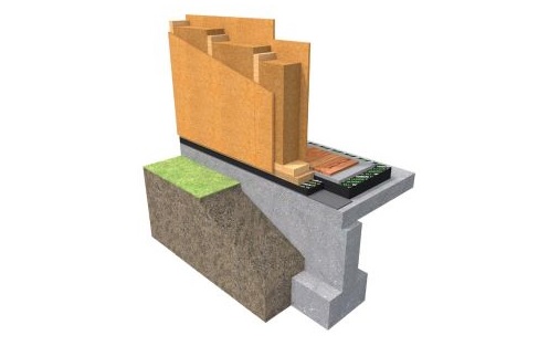 3D render of the FOAMGLAS perinsul solution in a private house