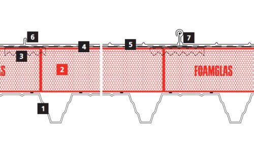 2D build-up of the metal deck roof at the Olimp Sprot complex