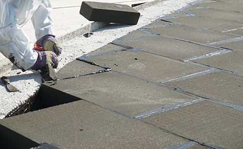 Foamglas tank base installation