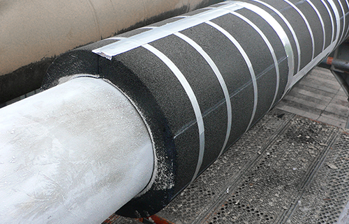 LNG pipe with Ice and Foamglas insulation