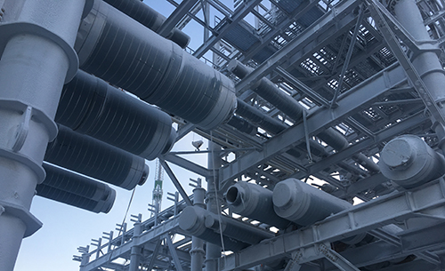 Pipes ready for hookup