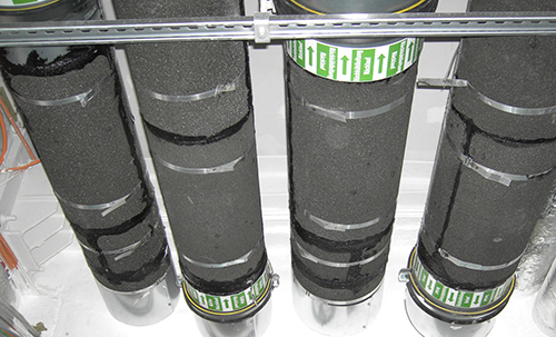 Wall penetrations with Foamglas