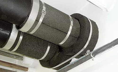 Wall penetrations with Foamglas