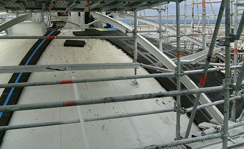 Storage sphere with Foamglas insulation