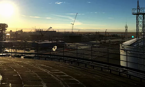 Tank roof with foamglas insulation