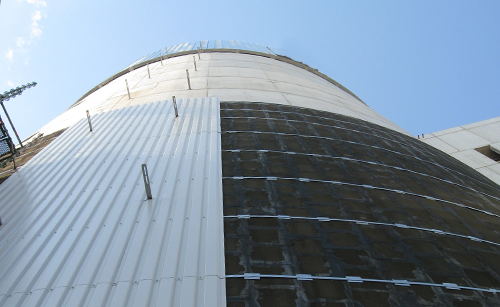 Tank wall with foamglas