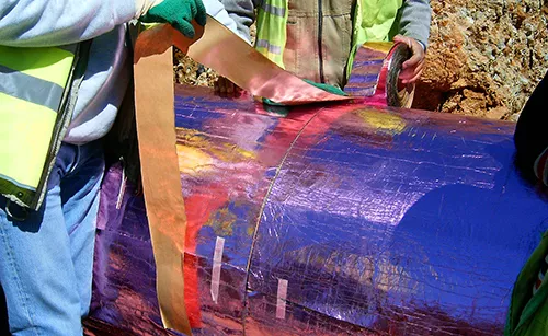 Underground pipe with PITTWRAP SS