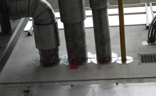 Wall penetrations with Foamglas