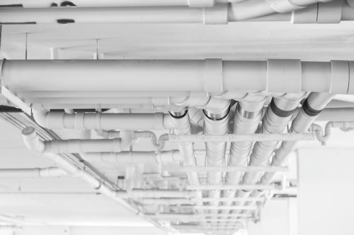 HVAC insulated chilled water pipes