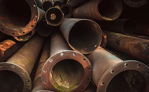 Corroded pipes