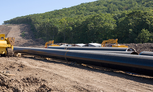 oil pipeline ready to be burried