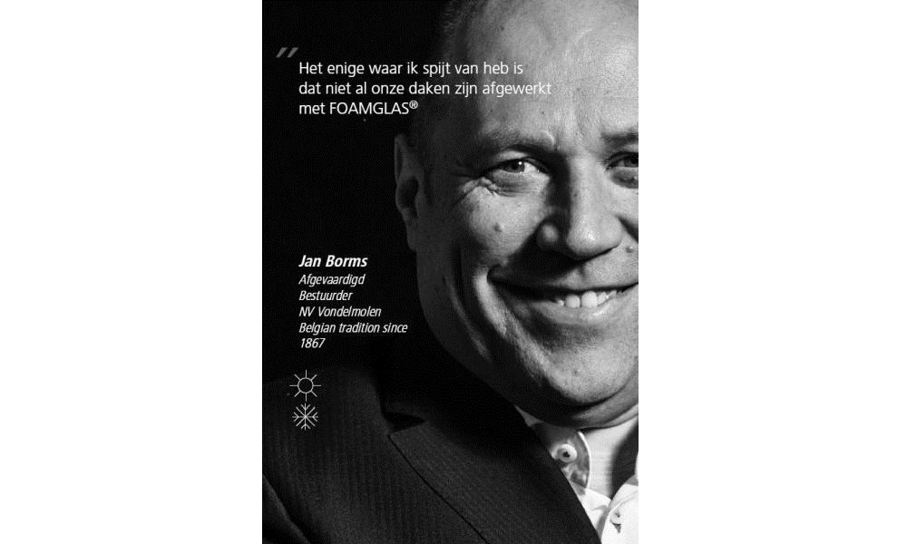 Foamglas 25 year warranty testimonial Borms