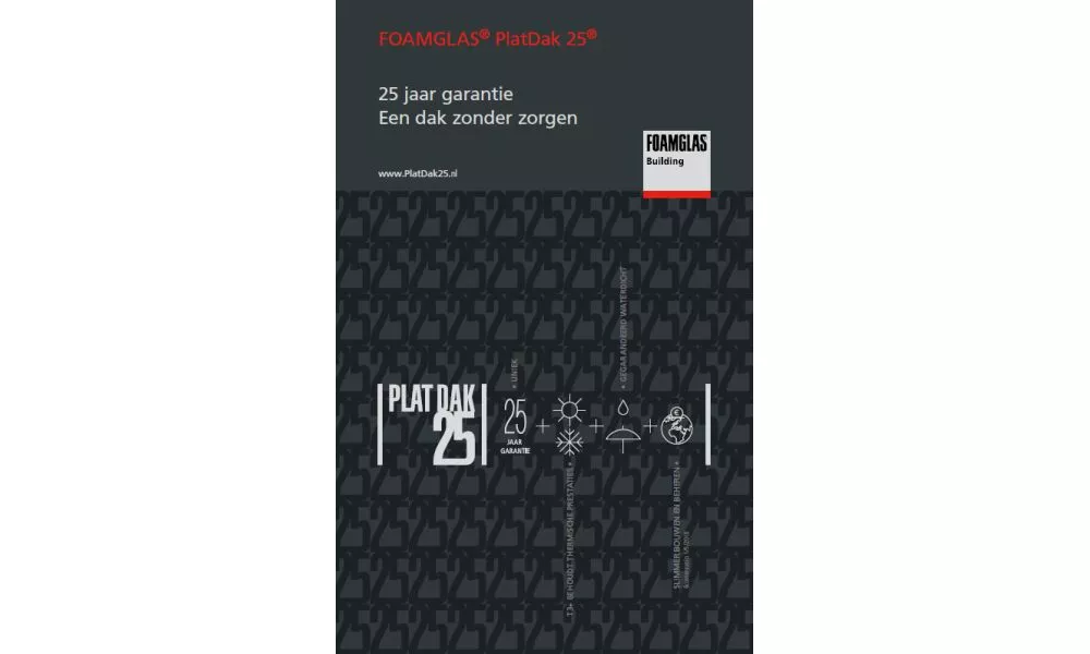 Foamglas 25 year warranty brochure the Netherlands NL