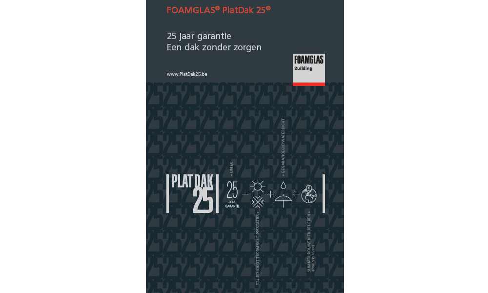 Foamglas 25 year warranty brochure Belgium NL