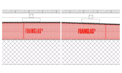 2D Build-up Roof insulation on concrete